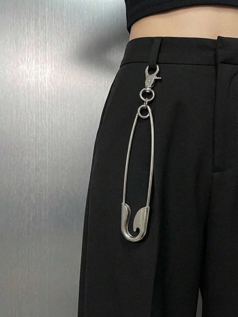 Joivida Pendentif porte-clés vintage en grande épingle de sûreté pour couples, hommes, femmes, étudiants. Charm de sac d'école dans le style Ins. Décoration de taille personnalisée pour les déplacements quotidiens, accessoire streetwear - Multicolore - Voir 1