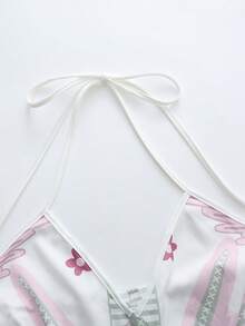 GlowEve 女士夏季新款度假印花吊带连衣裙，粉色 - 粉色 - 查看 3