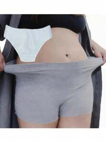 5条/包一次性内裤；旅行酒店卫生内裤；孕产妇产后托腹弹力裤；无缝无束缚柔软舒适 - 平角 - 查看 4