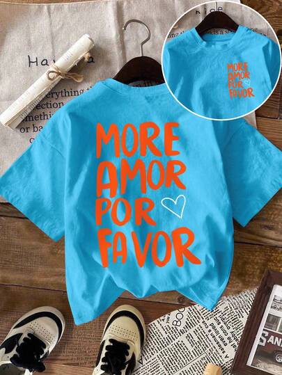 DrmWander Camiseta de mujer, camiseta gráfica de manga corta de estilo casual de calle, top de verano lindo