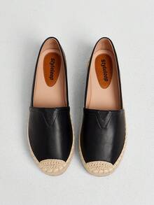 Styleloop Zapatos planos sin cordones para mujer, estilo bohemio, retro americano, bohemio, occidental, festival de música, atuendo de fiesta - Negro - Ver 4