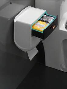 Double-Layer Paper Towel Box, Large-Capacity Bathroom Storage Rack, No-Drill Wall-Mounted Dispenser For Paper Rolls/Towels, Waterproof Paper Towel Holder. - Multicolor - View 4
