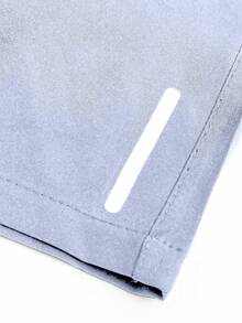 Manfinity Homme Men's Casual Bird Print Drawstring Waist Zipper Slant Pocket Shorts, Suitable For Sports, Daily Commute, Summer - Dusty Blue - View 8