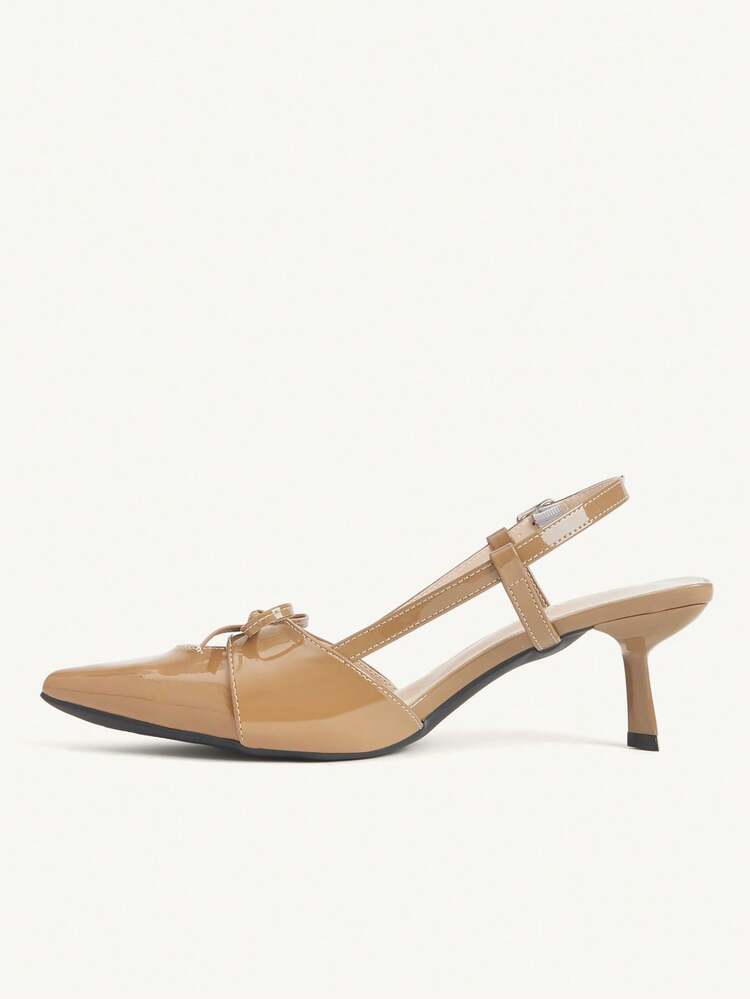 CUCCOO CHICEST Women's Fashionable Elegant Bow Decor Pointed Toe Pumps Wedding Shoes Summer Shoes Bride Shoes