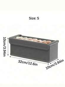 Cesta de almacenamiento grande, caja de almacenamiento de armario de tela resistente con ventana transparente, plegable con tapa, adecuada para almacenamiento doméstico, organización de artículos esenciales del hogar, caja de almacenamiento plegable, caja de almacenamiento de ropa, contenedor de almacenamiento - gris - Ver 10