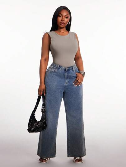 Body SheIn Femme Taille M - Marron - Basique Et Ajusté - Occasion