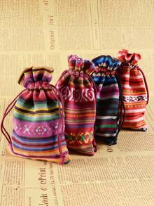 Bộ 6/12/15 túi quà mini có dây rút kiểu lễ hội Mexico, túi vải lanh kiểu Ai Cập, họa tiết rực rỡ, đồ dùng tiệc tùng, lý tưởng cho các lễ hội theo chủ đề Mexico/tiệc ngoài trời, dùng để đựng kẹo, cũng thích hợp để đựng trang sức/tiền xu và trang trí ngày lễ. - Nhiều màu - Xem 14