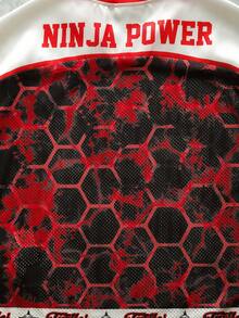 TEENAGE MUTANT NINJA TURTLES | SHEIN Áo thun tay ngắn cổ chữ V in chữ và số dành cho bé trai tuổi teen, kiểu dáng thường ngày, đa năng. - Nhiều màu - Xem 6