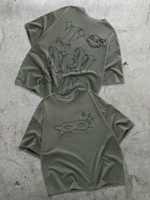 TEENAGE MUTANT NINJA TURTLES | SHEIN 男士圆领短袖T恤，忍者神龟 - 綠色 - 查看 1