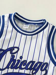 SHEIN Unisex Newborn Baby Boy/Girl Casual Cute Sports Style Sleeveless Jumpsuit, Knit Outfit Set, Spring/Summer Baby Clothes Toddler Baseball Outfit Baseball Outfit Baby Boy Baby Baseball Romper Baseball Baby Baby Baseball Outfit Boy Baby Clothes - Royal Blue - View 7