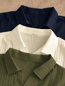 HIMLAND 3件装男士简约丝滑短袖Polo衫，夏季 - 彩色 - 查看 3