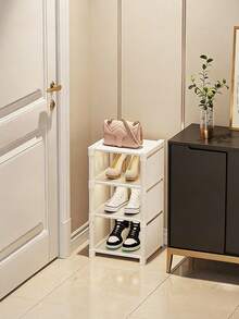 Adjustable 4/6/8 Tier Metal Shoe Rack - Tool-Free Assembly, Space Saving, Suitable For Entryway, Dorm And Closet | Sturdy Multi-Layer Sneaker Storage Rack, Unisex | Slim Modern Design, White/Black - Holds 12-24 Pairs Of Shoes | Non-Slip & Rust-Proof - Perfect For Apartments And Small Spaces! - Multicolor - View 8
