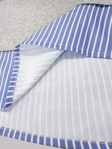 Resyla Women's Casual Everyday/Work Commute Striped Print Raglan Loose Fit 2 In 1 T-Shirt, Summer - Multicolor - View 5