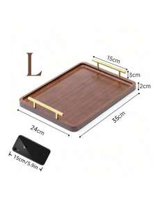 1 صينية شاي من البامبو بزاوية قائمة مع خشب صلب ومقبض، صينية شاي بطراز صيني حديث، مثالية للاستخدام المنزلي والفندقي، المطبخ، هدية عيد الحب، أعراس عيد الحب، عيد ميلاد، رمضان، اكسسوارات المطبخ، أطباق، ديكور الخريف - بني - مشاهدة 10