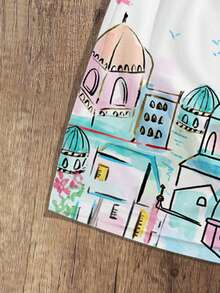 Sorvial Bộ 2 món đồ nam phong cách thường ngày, in họa tiết graffiti, gồm áo thun ngắn tay và quần short, thích hợp cho mùa hè. - trắng - Xem 7