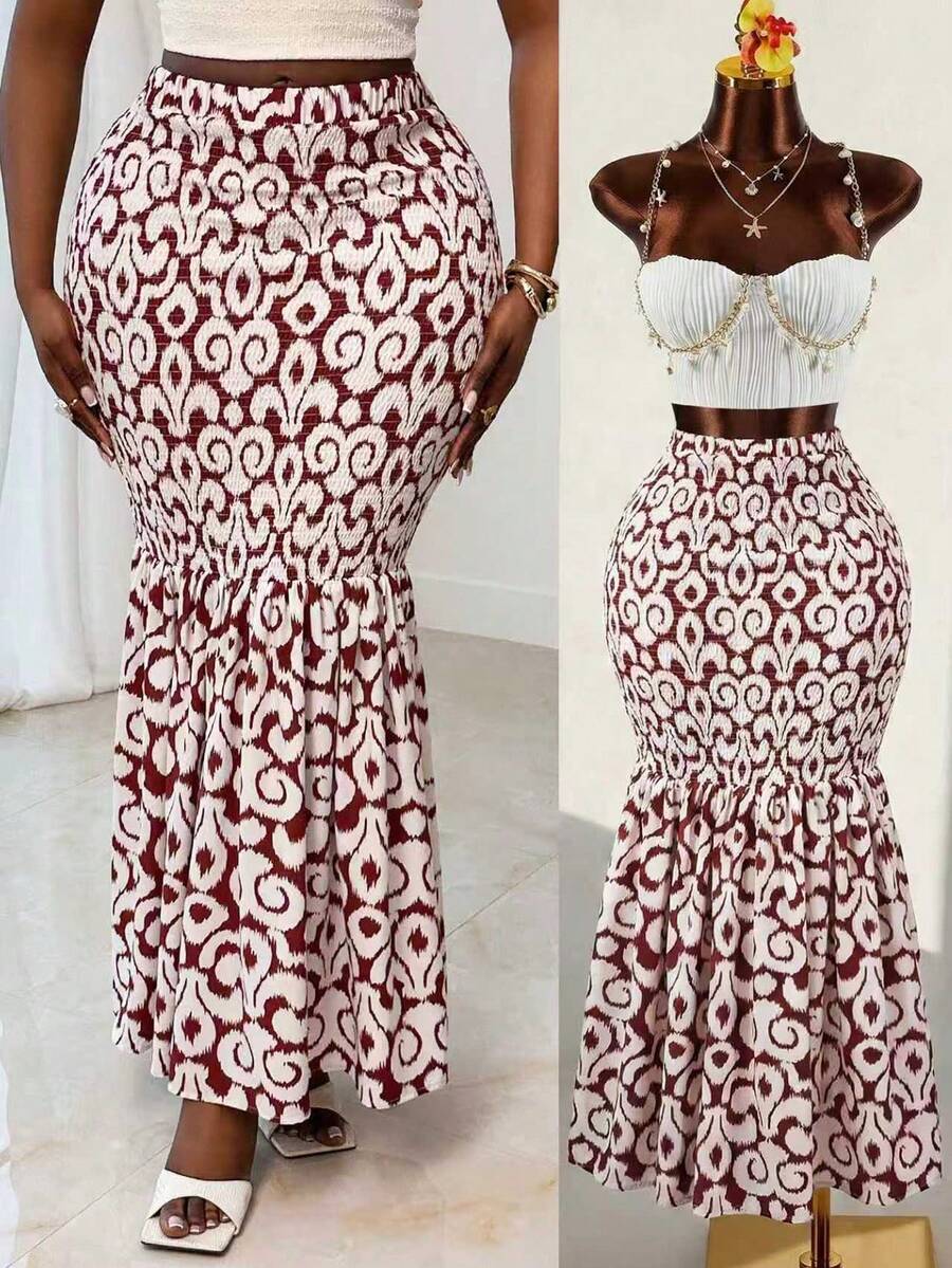 Xyvia Đầm nữ cao cấp màu đỏ tía và trắng, thiết kế dáng đuôi cá, thắt eo, thanh lịch, phong cách boho chic, thích hợp cho lễ hội miền Tây, thích hợp cho Ngày động, Lễ Phục sinh, du lịch, kỳ nghỉ, phong cách đường phố, thiết kế thời trang thiết yếu mùa xuân/hè, đầm nữ đa năng, thanh lịch. - Nhiều màu - Xem 1