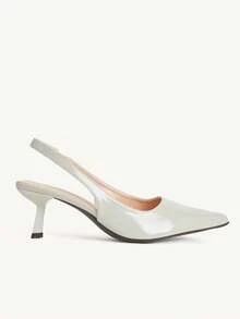 CUCCOO CHICEST Giày sandal cao gót mũi nhọn đơn giản dành cho nữ, thích hợp đi làm. - Màu xanh lá cây - Xem 3