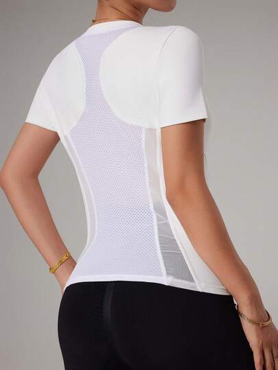 With My Calm Women's Round Neck Short Sleeve Casual Fitness Workout T-Shirt