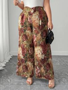 Elenzga Quần ống rộng dáng rộng thanh lịch dành cho nữ cỡ lớn, chất liệu jacquard, họa tiết hoa hồng và khuy cài, thích hợp cho đi làm, lễ tốt nghiệp, các ngày lễ, Ngày Valentine, lễ hội âm nhạc, Ngày của Mẹ, Halloween, Lễ Tạ ơn, Lễ Phục sinh, Ngày Quốc khánh, dạ hội, hẹn hò, tiệc tùng, đám cưới, hoạt động ngoài trời. Quần họa tiết hoa, quần hoa, quần in hoa, quần short nữ, quần short cạp cao, quần short in hoa, quần short thêu, quần short cài khuy hoa hồng, váy hoa hồng, váy họa tiết hoa. - Nhiều màu - Xem 4