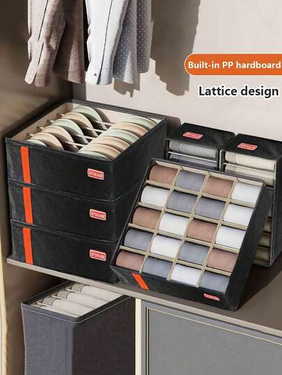 Foldable Drawer Organizer, Multi-Compartment Bra Underwear Socks Storage Basket For Closet, Bedroom, Dorm – Space-Saving Multipurpose Storage & Decor