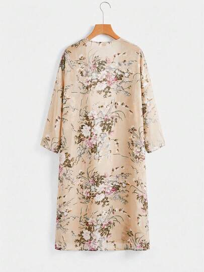 EMERY ROSE Casual Flower Print Long Women Regular Jacket For Everyday Wear In Fall/Winter