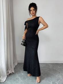 Elenzga Elegant Sleeveless Tie Shoulder Bowknot Bodycon Dress, Casual, Vacation, Party Wear, Fashion Red Dress - Black - View 1