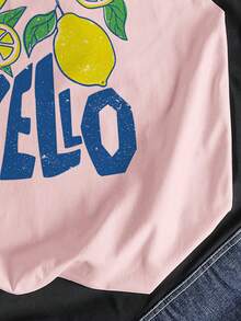 Manfinity Joysei 男士夏季休闲柠檬字母印花背心 - 粉色 - 查看 4