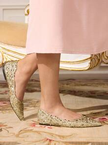 CUCCOO TILAWA Women Flats - Gold 1 - View 4