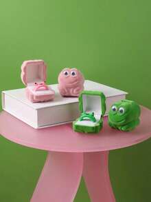 Joivida 2Pcs Lonely Frog Ring Box Jewelry Box Ornament Box Earrings Creative Cute Cartoon Gift Box Packaging Jewelry - Multicolor - View 1