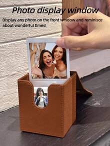 Madebyblanc Large Capacity 3 Inch And SQ Instant Photo Storage Box, Premium Faux Leather Texture All-In-One Display And Organizer Case For Square Photos, Gaming Cards, Trading Cards And Collectibles,Magnetic Flip Cover Design,Perfect For Living Room, Bedroom, Study And Office Display, Ideal Gift For Photography Lovers, Travel Enthusiasts And Memory Keeping,Foldable Design Photo Box, Display And Storage Integrated,Travel Essentials, Home Essentials - Multicolor - View 5