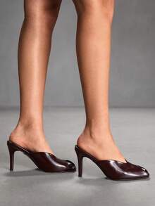 CUCCOO SZL Giày sandal cao gót thời trang, thanh lịch dành cho nữ, thích hợp dự tiệc và đi làm dịp Giáng sinh - Cà phê nâu - Xem 6