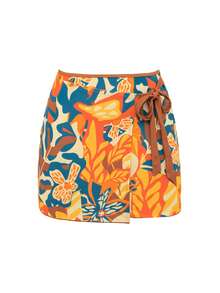 Swim Oasis 女士V领露背性感连体泳衣沙滩裙两件套 女士度假套装 泳池套装 女士夏季套装 女士泳装 夏季泳衣罩衫 - 彩色 - 查看 5