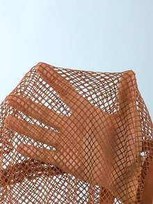 SHEIN 三件套女孩优雅简约比基尼套装，饰有海星图案，搭配荷叶边沙滩裙，适合度假、海滩、游泳，是青少年理想的夏季泳装。 - 彩色 - 查看 4