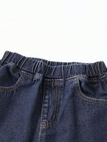 Bộ 2 quần jean denim xanh nhạt dáng suông cho bé trai, ống côn. - Nhiều màu - Xem 5