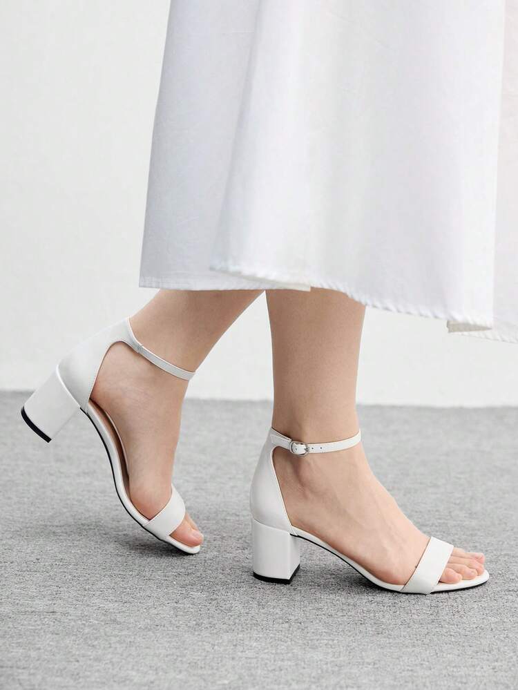 CUCCOO BIZCHIC Women's Buckle Design Elegant High Heel Sandals For Daily Wear Spring Shoes