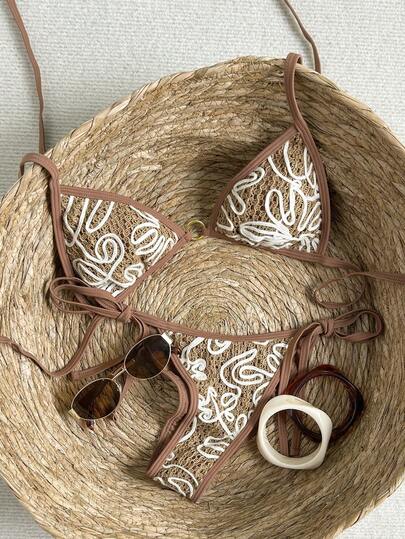 Swim Vcay 2026 New Spring/Summer Women 2pcs Swimsuit Set, Special Fabric Beach Vacation Elegant Casual Swimwear