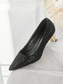 CUCCOO HITCHD Women's Pointed Toe Elegant Commuter High Heels - Black - View 6