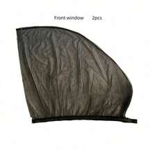 2pcs Car Front And Rear Window Sun Shade & Mosquito Net Cover, Suitable For Sedan,Glass Sunscreen Net Reflective Awning Protective Window Film Sedan - Multicolor - View 13