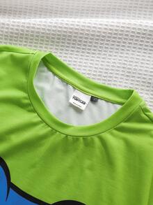 TEENAGE MUTANT NINJA TURTLES | SHEIN 男士圆领短袖T恤和裤子睡衣套装，忍者神龟图案 - 白色 - 查看 3