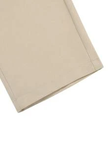 Manfinity Mode Men's Casual Pocketed Button Closure Versatile Commute Suit Pants, Formal, Ceremony - Khaki - View 7