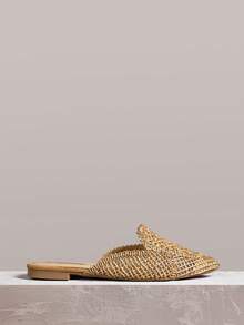 Styleloop 女士平底套脚鞋，度假波西米亚风休闲鞋，编织材质，复古美式，波西米亚风，西部靴，科切拉音乐节，派对装扮 - 駝色 - 查看 8