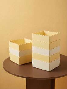 Joivida 1Pc Lace Cream-Style Storage Box – Multi-Use Organizer For Cosmetics Jewelry & Home - Multicolor - View 1