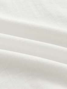 HIMLAND Men's Solid Color Short Sleeve Casual Shirt And Pants Set - Black and White - View 3