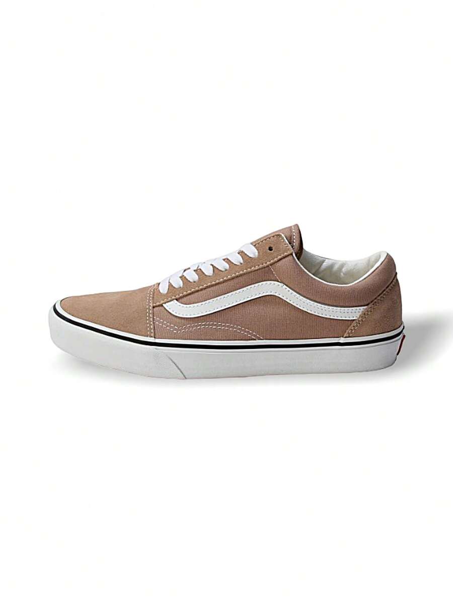 Sneakers Vans Old Skool Sweat Absorption Breathable Lightweight Solid Versatile School Daily Unisex Dark Pink VN000D6WE2V1 - Dark nude pink - View 1