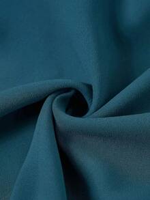 Ellevyn 大码女式水钻装饰褶皱连衣裙和睡袍休闲派对套装 - 藏蓝色 - 查看 13