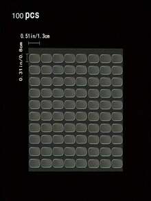 200/500片装透明纳米双面胶带 - 可移除、防水、无残留强力胶胶带 | 适用于墙面装饰/海报展示/玻璃贴纸/DIY手工/家庭办公室固定 | 地毯防滑垫 | 学生/店铺陈列/节日派对必备 - 彩色 - 查看 10