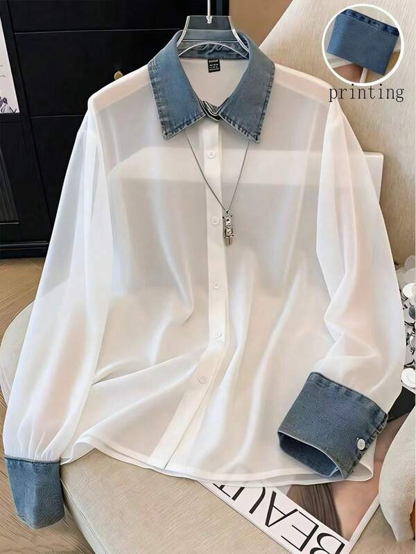 GlowEve 女士休闲雪纺衬衫