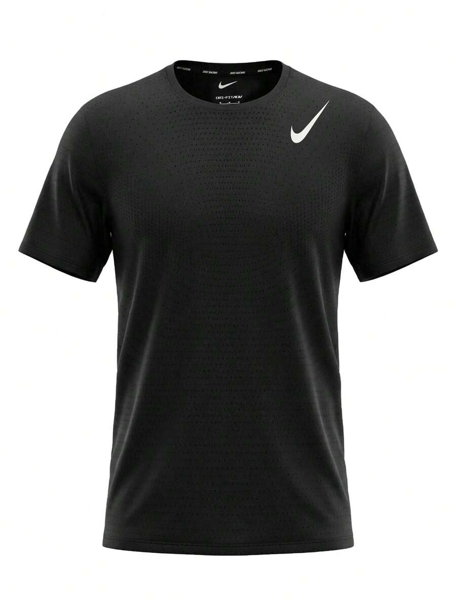 Nike AeroSwift Men's Dri-FIT ADV Short Sleeve Running Top Black - Black/Summit White - 查看 1
