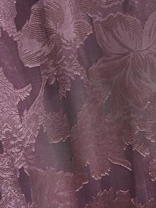 Modelyn Blus Wanita Ukuran Besar Elegan dengan Hiasan Renda dan Potongan di Bagian Depan - Purple - View 4