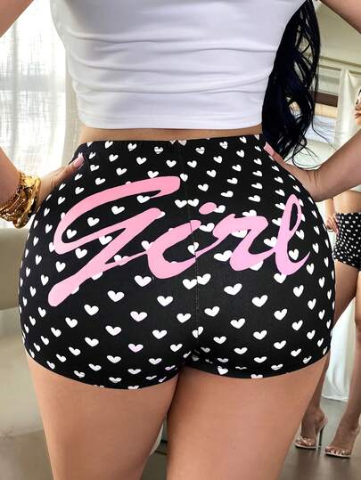 SHEIN SXY Sexy Polka Dot Print Micro Shorts